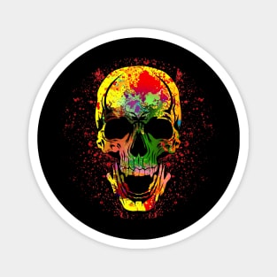 Paint Splat Skull (Colour splash skull) Magnet
